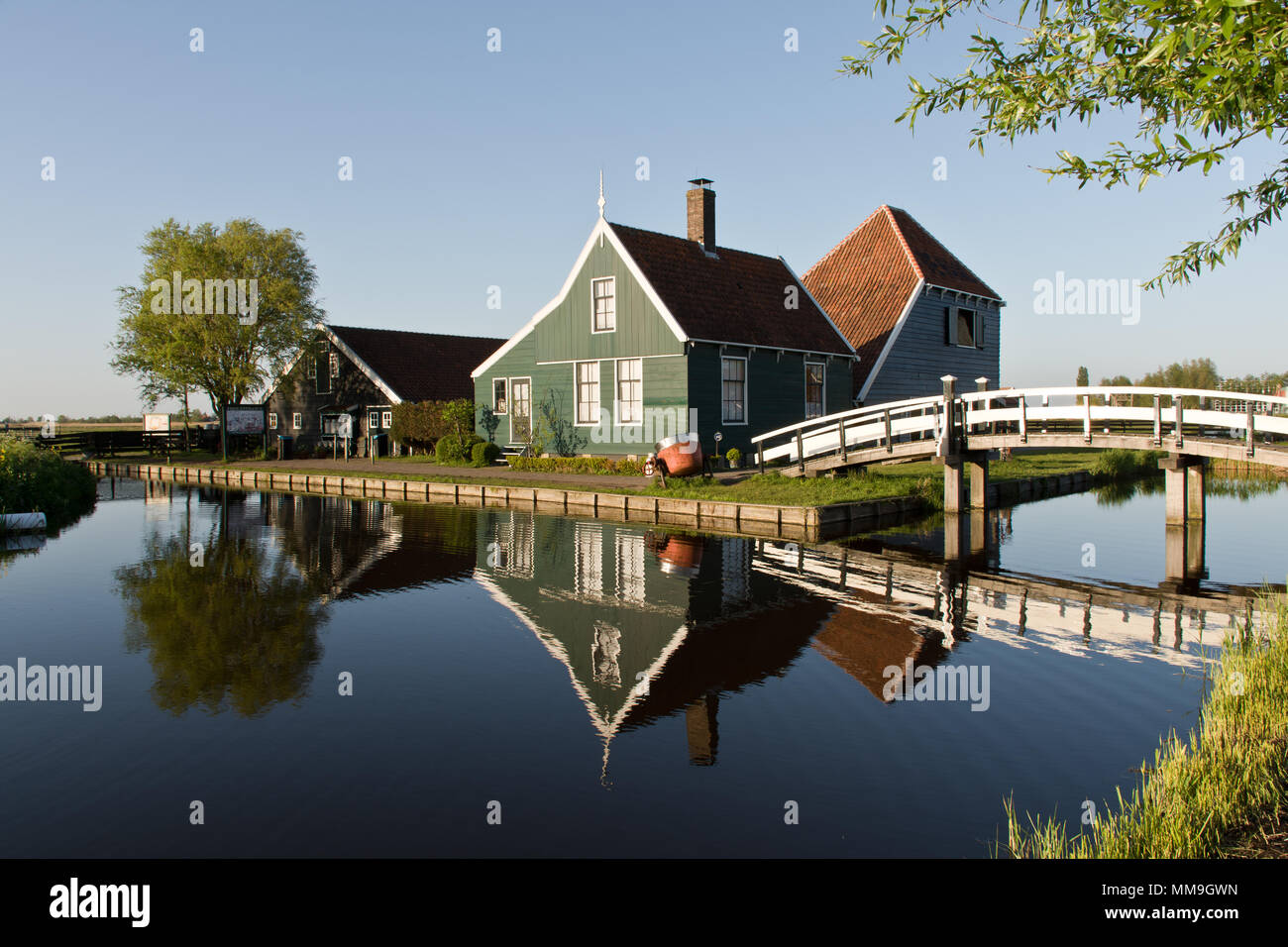Traditional Dutch house in Zaanse Schans, The Netherlands Stock Photo