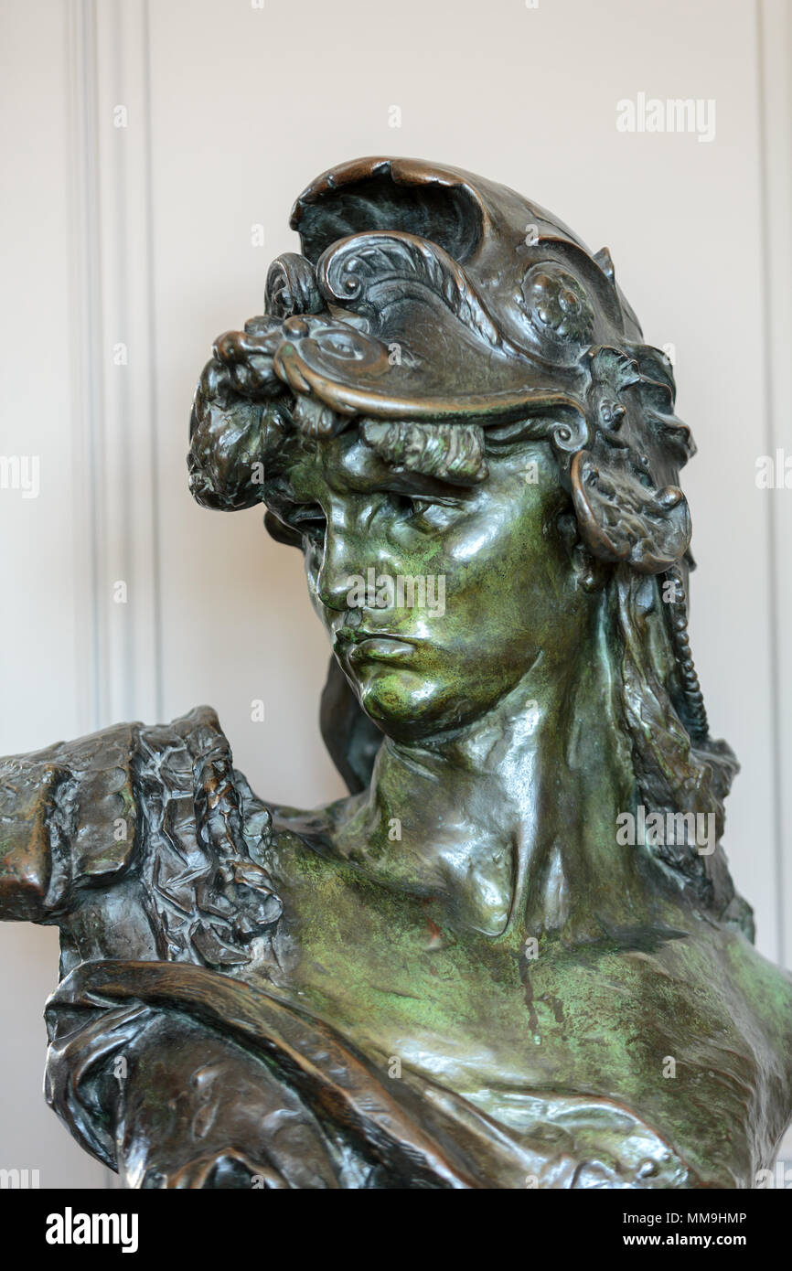 Paris - Museum Rodin. The bronze bust of Bellona Stock Photo - Alamy