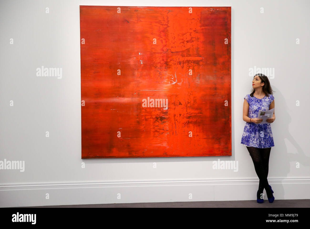 Sotheby's London unveils masterwork highlights of contemporary, impressionist & modern art.  Featuring: Abstraktes Bild by Gerhard Richter (Est $15 - $20m) Where: London, United Kingdom When: 09 Apr 2018 Credit: Dinendra Haria/WENN Stock Photo