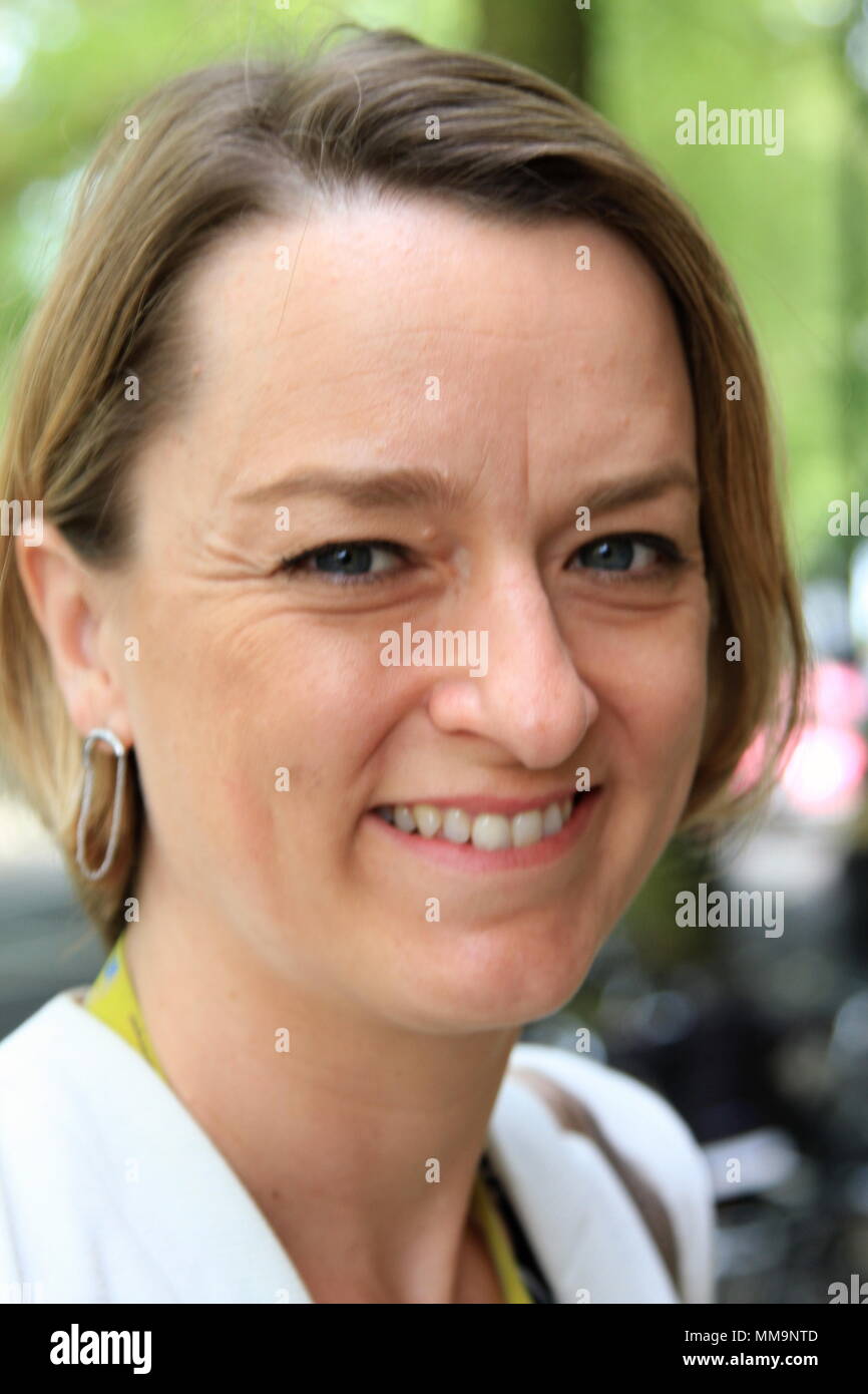 Laura Kuenssberg Political editor for BBC News photographed with her consent in Westminster London on 9th May 2018. TALENTED BRITISH JOURNALISTS. RUSSELL MOORE PORTFOLIO PAGE. Stock Photo