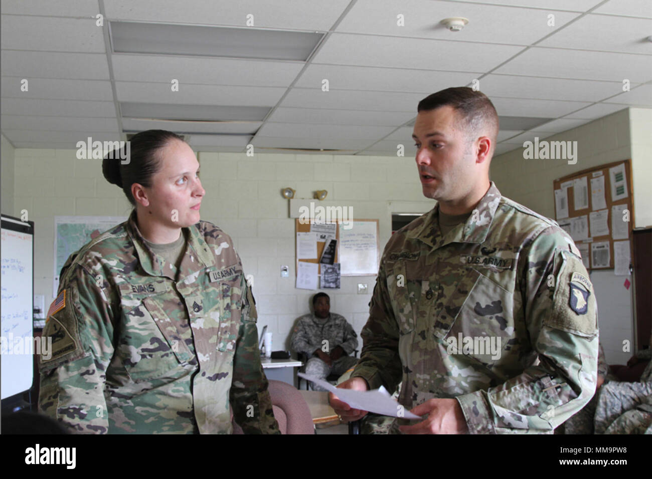 Staff Sgt Cole Champion Right A Motor Transport Operator Assigned To The 1176th Transportation Company Of The Tennessee National Guard Assigned To The 101st Airborne Division Sustainment Brigade 101st Abn Div Speaks
