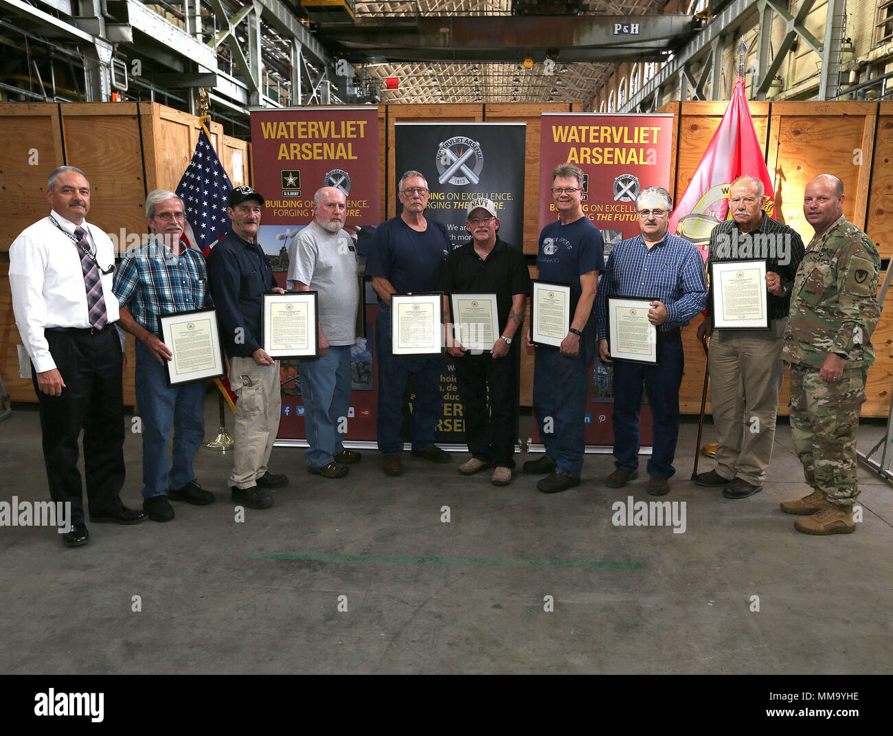 From Left Joseph Turcotte, deputy commander; James Schlegel, U.S. Army