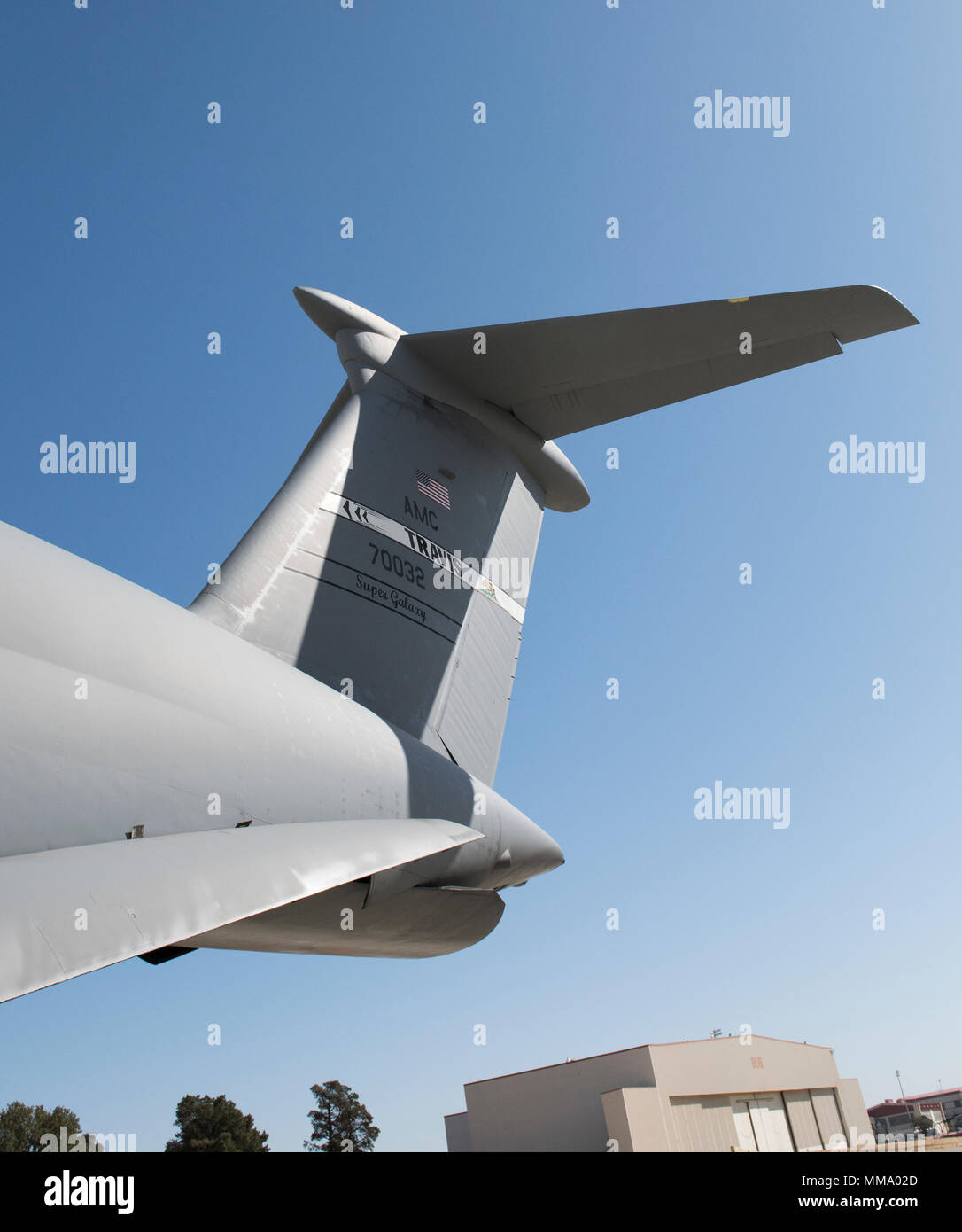 The t-tail of a U.S. Air Force C-5M Super Galaxy, Sep. 22, 2017, Travis ...
