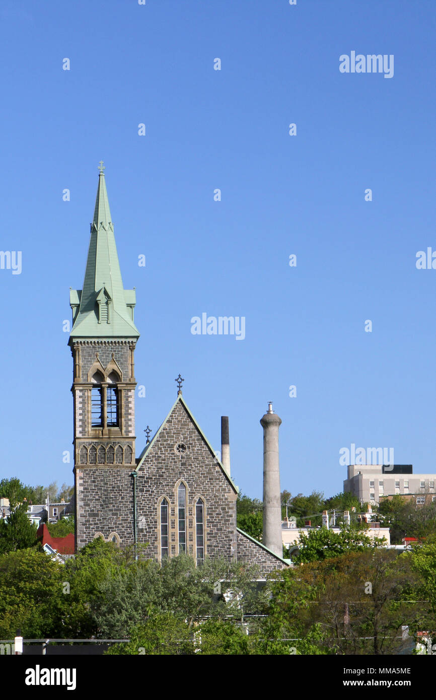 Church in St. John's, Newfoundland, Canada Stock Photo