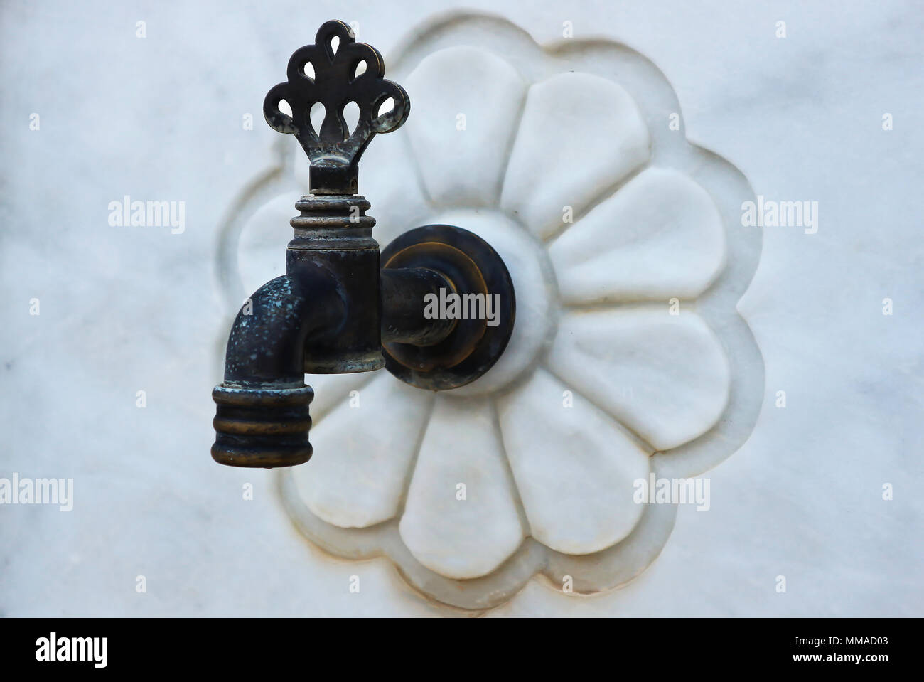 Water Faucet In The Garden Stock Photo Alamy