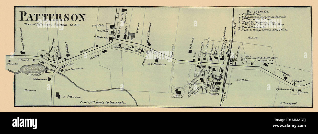 Map of Patterson. 1867 Stock Photo Alamy