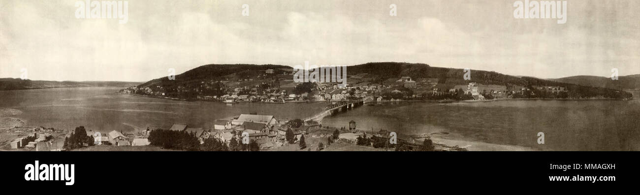 View from Hotel Dieu Hospital. Gaspe. 1920 Stock Photo