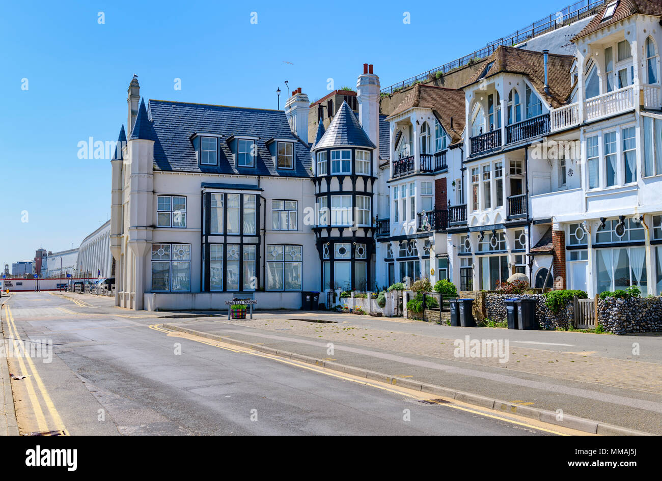 Houses and apartments on the seafront Ramsgate Stock Photo