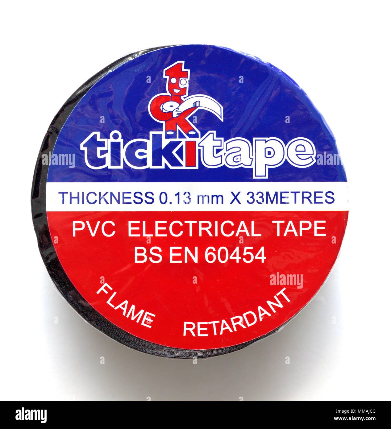 pvc electrical tape tickitape flame retardant Stock Photo