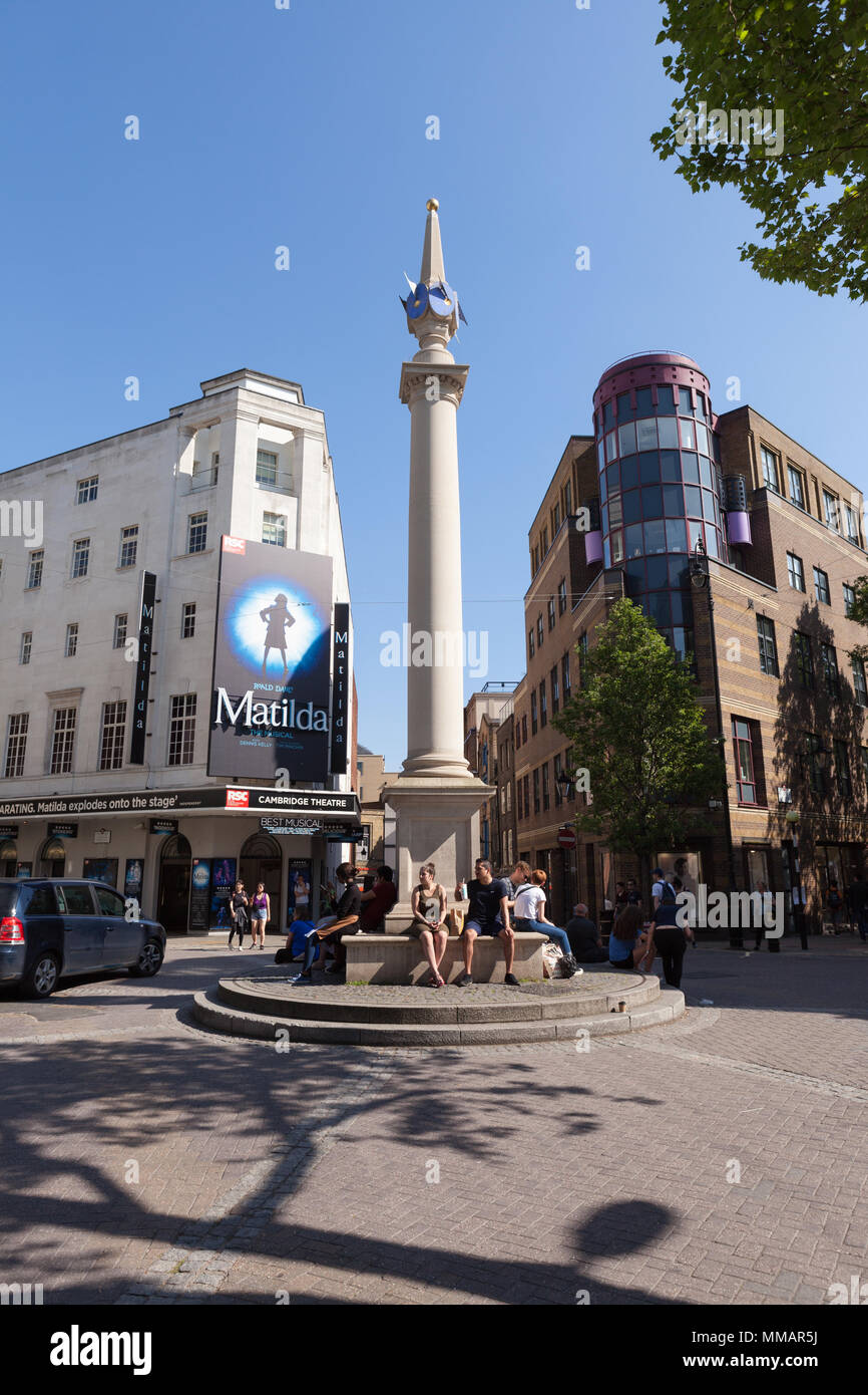 Seven Dials in Covent Garden on a sunny day. Stock Photo