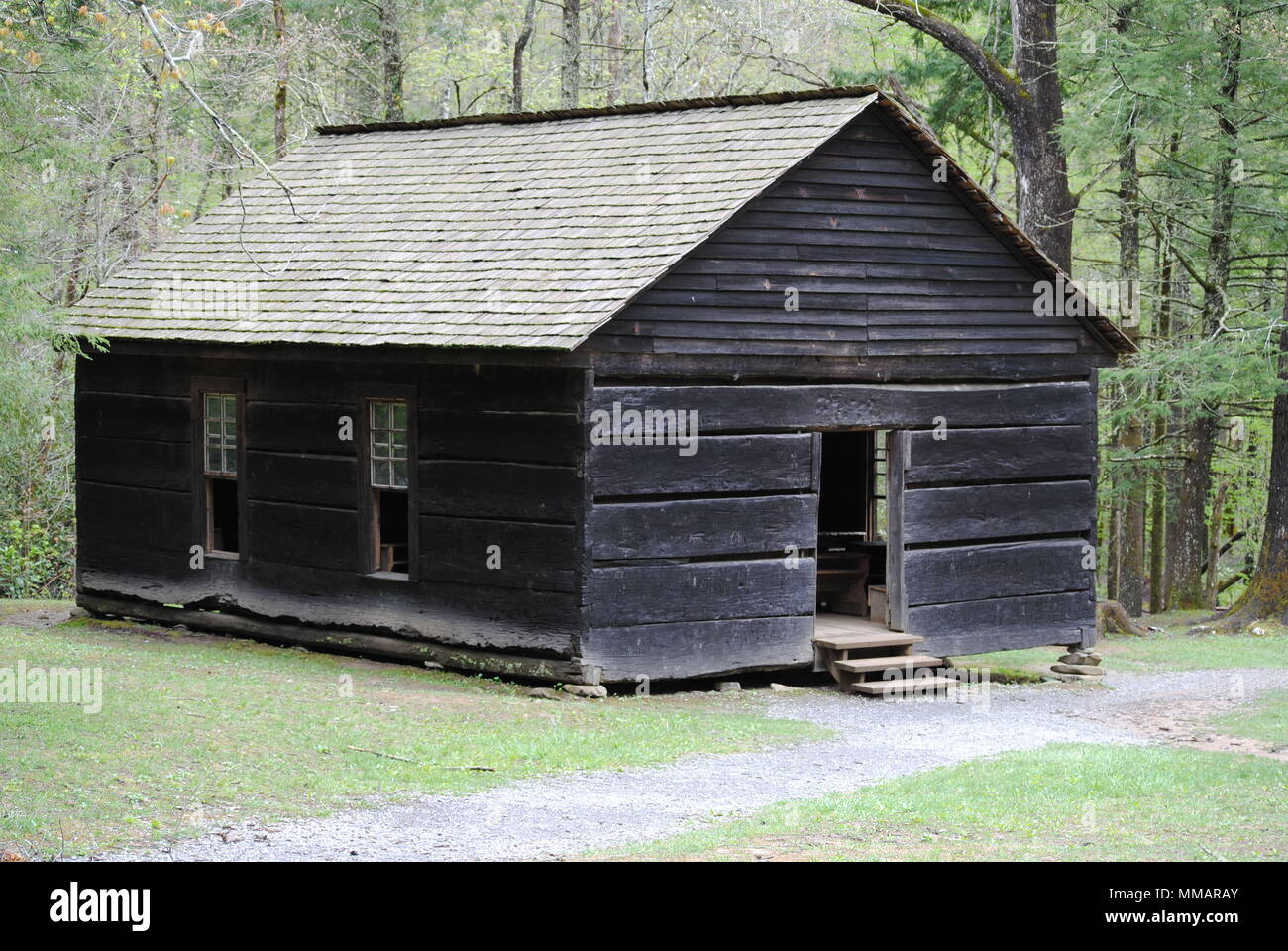 School Building In The Woods Stock Photos School Building In The