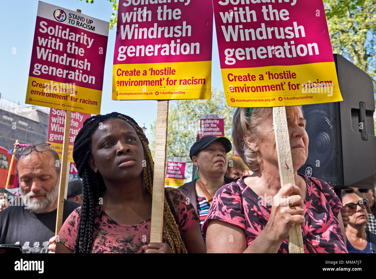 March in Solidarity with the Windrush deportations Stock Photo