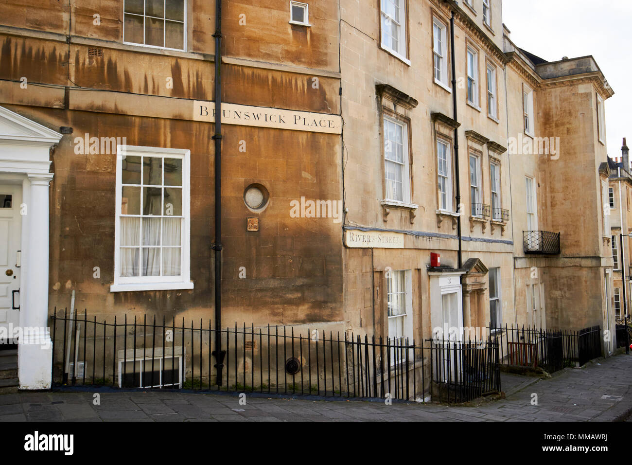 junction of brunswick place and rivers street with houses in