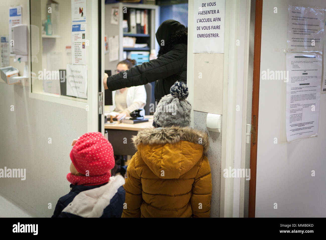 MATERNITY EMERGENCY Stock Photo