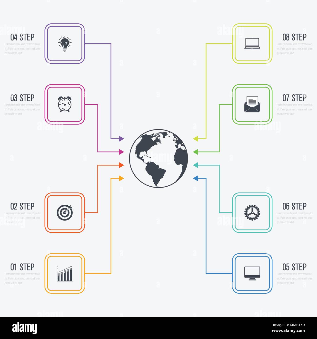 Vector illustration infographics 8 options Stock Vector Image & Art - Alamy