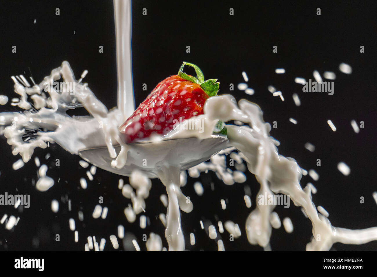 Splash photography. Milk splash Stock Photo