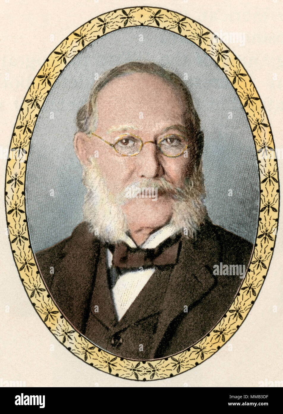 Carlos J. Finlay, epidemiologist who pioneered in yellow fever research. Digitally colored halftone of a photograph Stock Photo