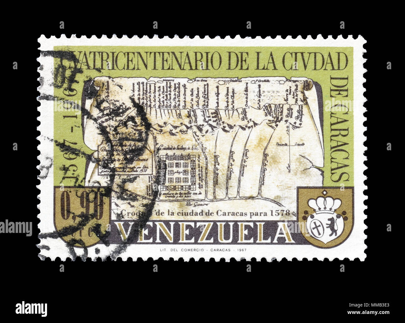 Postage Stamp Venezuela Stock Photos & Postage Stamp Venezuela Stock