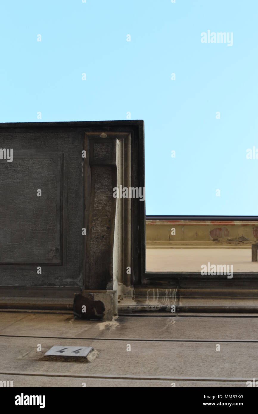 Geometrical Walls and House Stock Photo