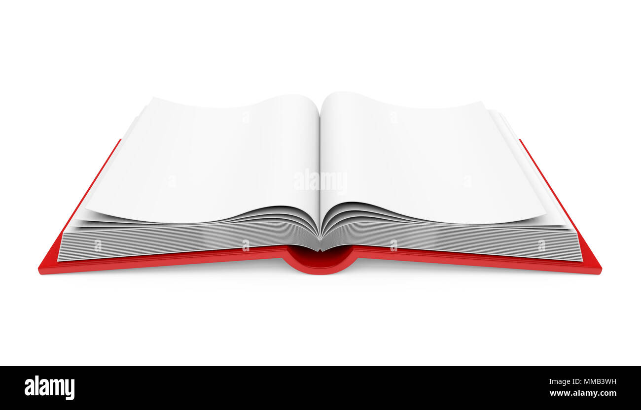Open Blank Book Isolated Stock Photo