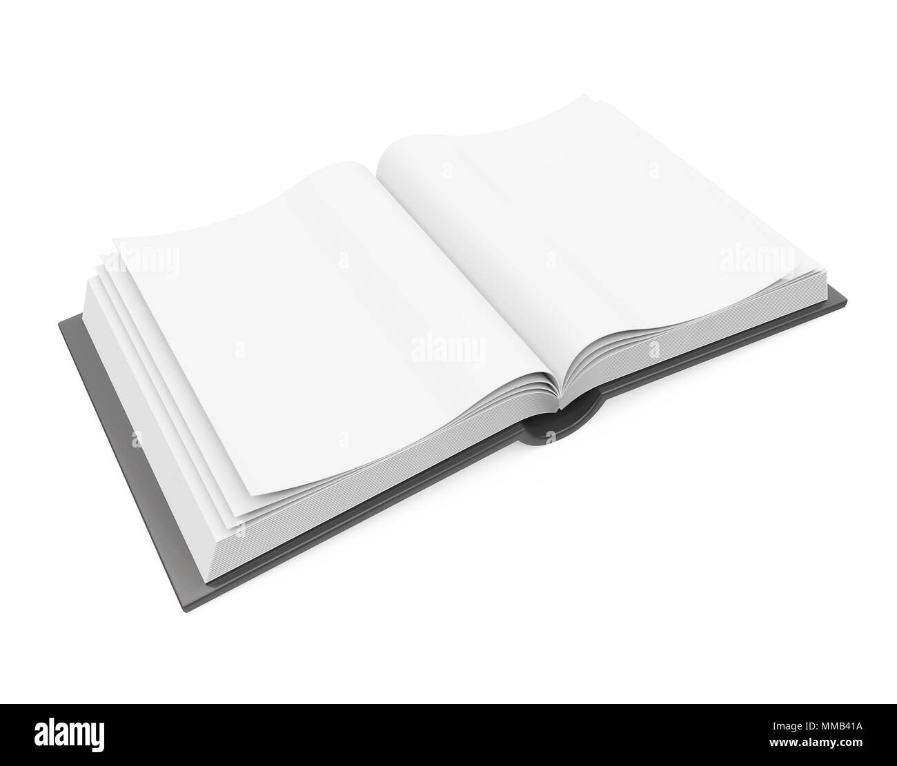 Open Blank Book Isolated Stock Photo