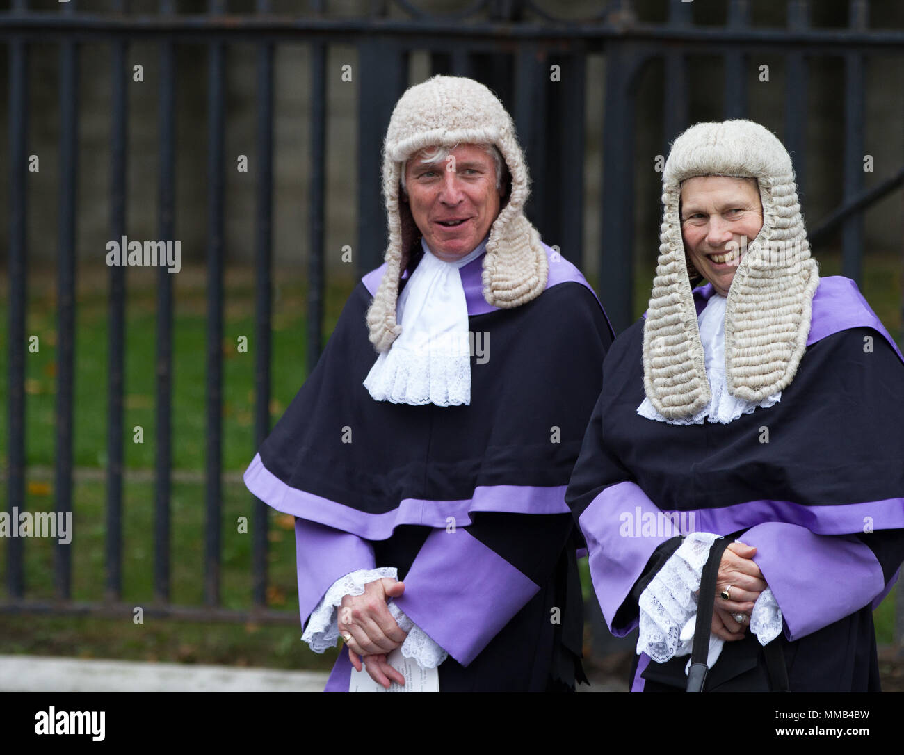 Lord Chancellors Breakfast. Judges walk from Westminster Abbey to the