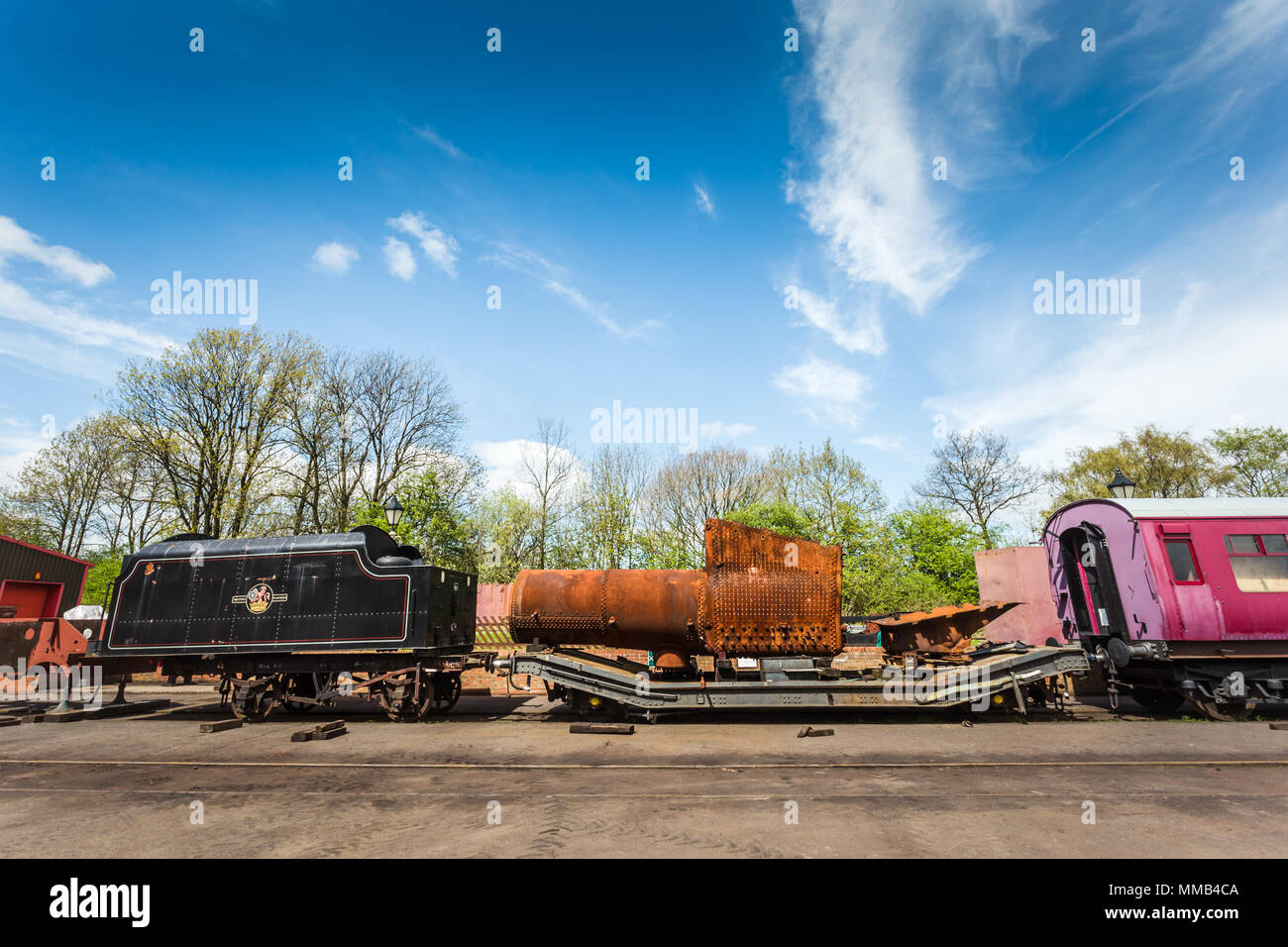 Old train, Midlands Railway Museum, UK Stock Photo