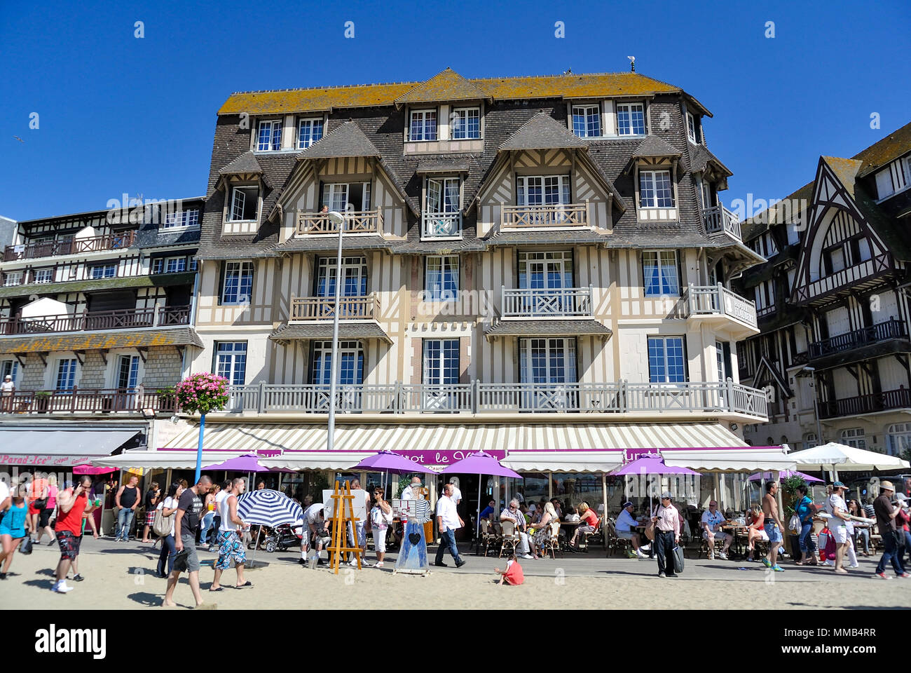 Deauville Trouville, Normandy,  France Stock Photo