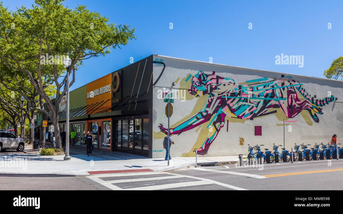 Central Arts District of St Petersburg FLorida in the United States Stock Photo