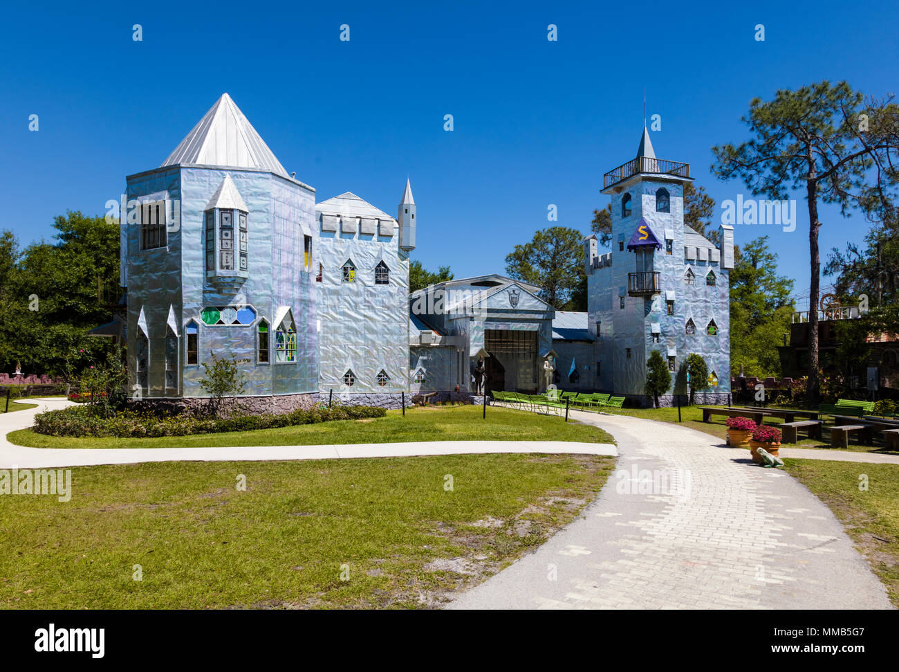 Solomons Castle built by scuptor Howard Solomon as a home in Ona, Florida now a tourist attraction Stock Photo