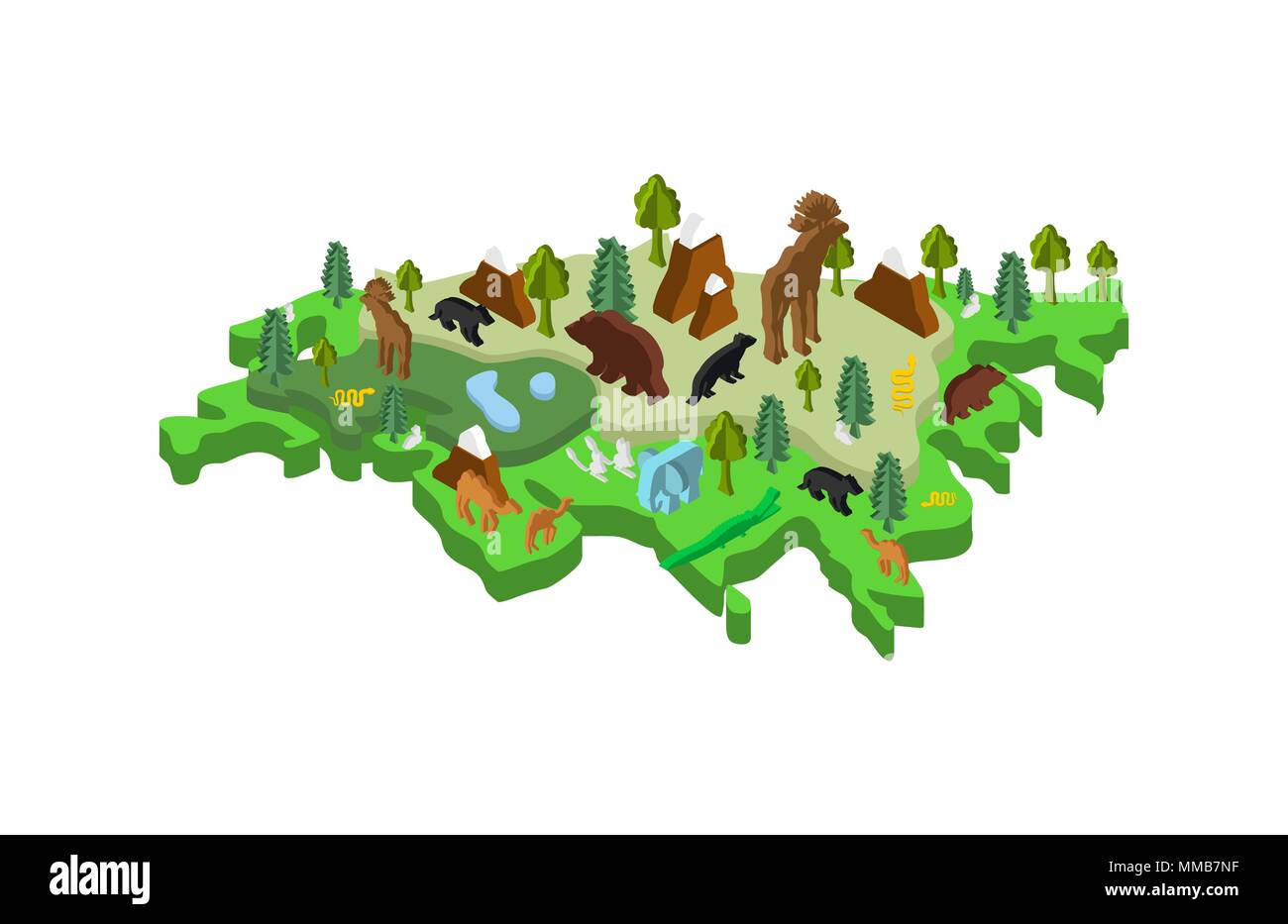 Flora fauna map of asia hi-res stock photography and images - Alamy