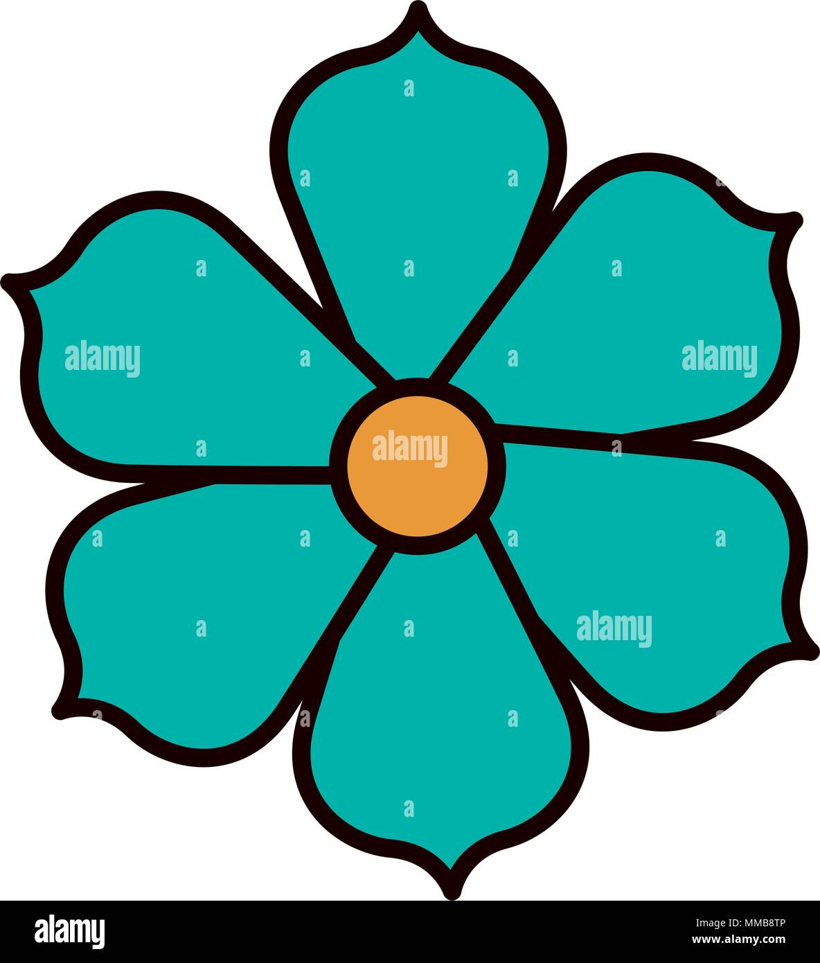 beautiful flower decorative icon Stock Vector Image & Art - Alamy