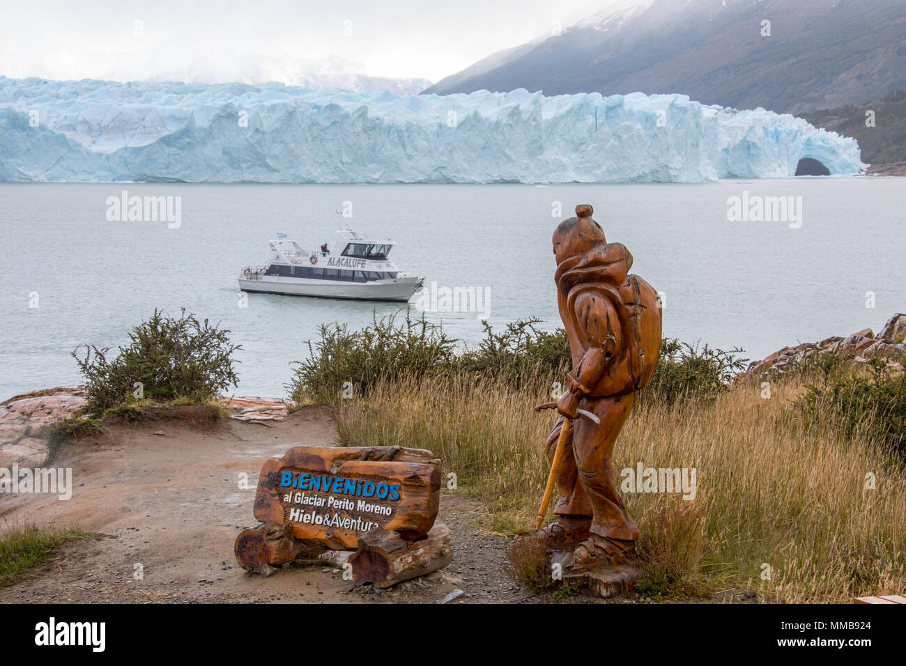 Hielo Y Aventura Big Ice Tour, Perito Moreno Glacier, Glaciar Perito Moreno, Argentina Stock Photo
