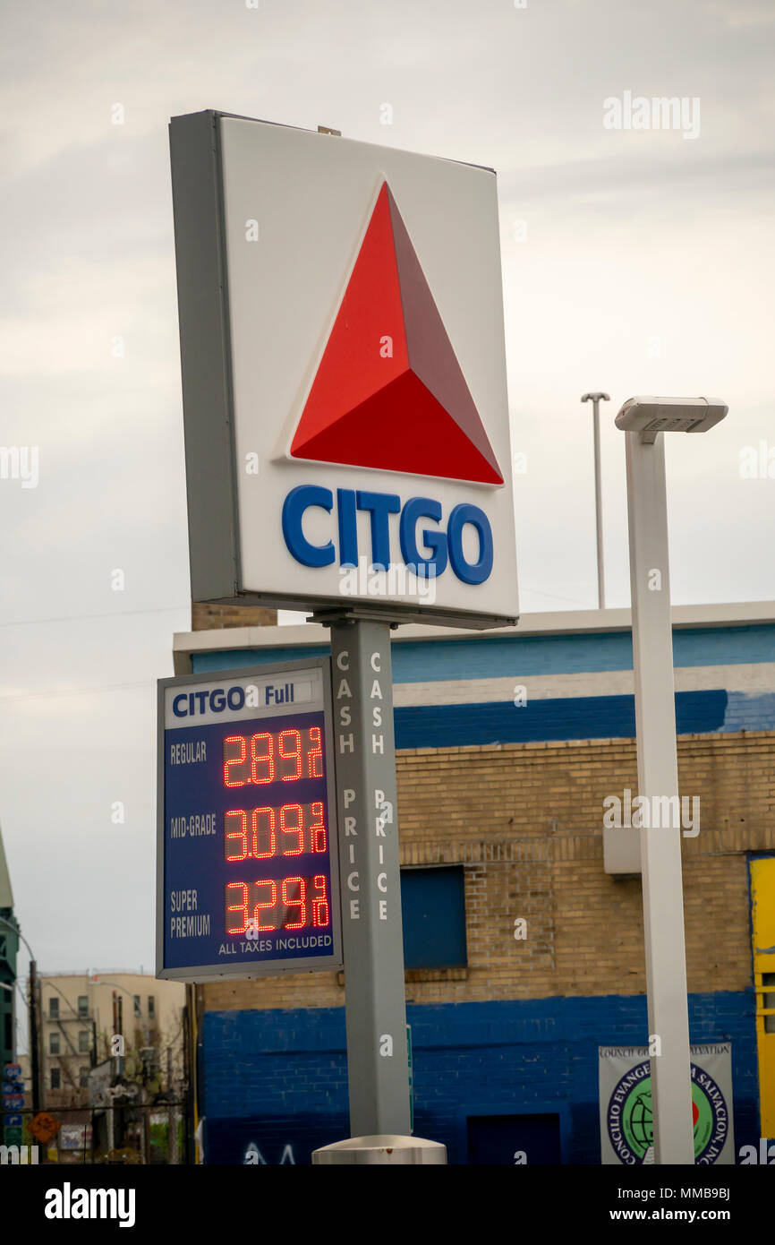 Citgo gas station on Westchester Avenue in the Bronx in New York on Sunday, May 6, 2018. (Â© Richard B. Levine) Stock Photo