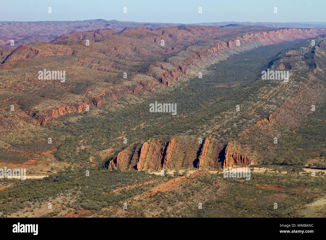 Aerial view of the West MacDonnell Ranges Stock Photo - Alamy