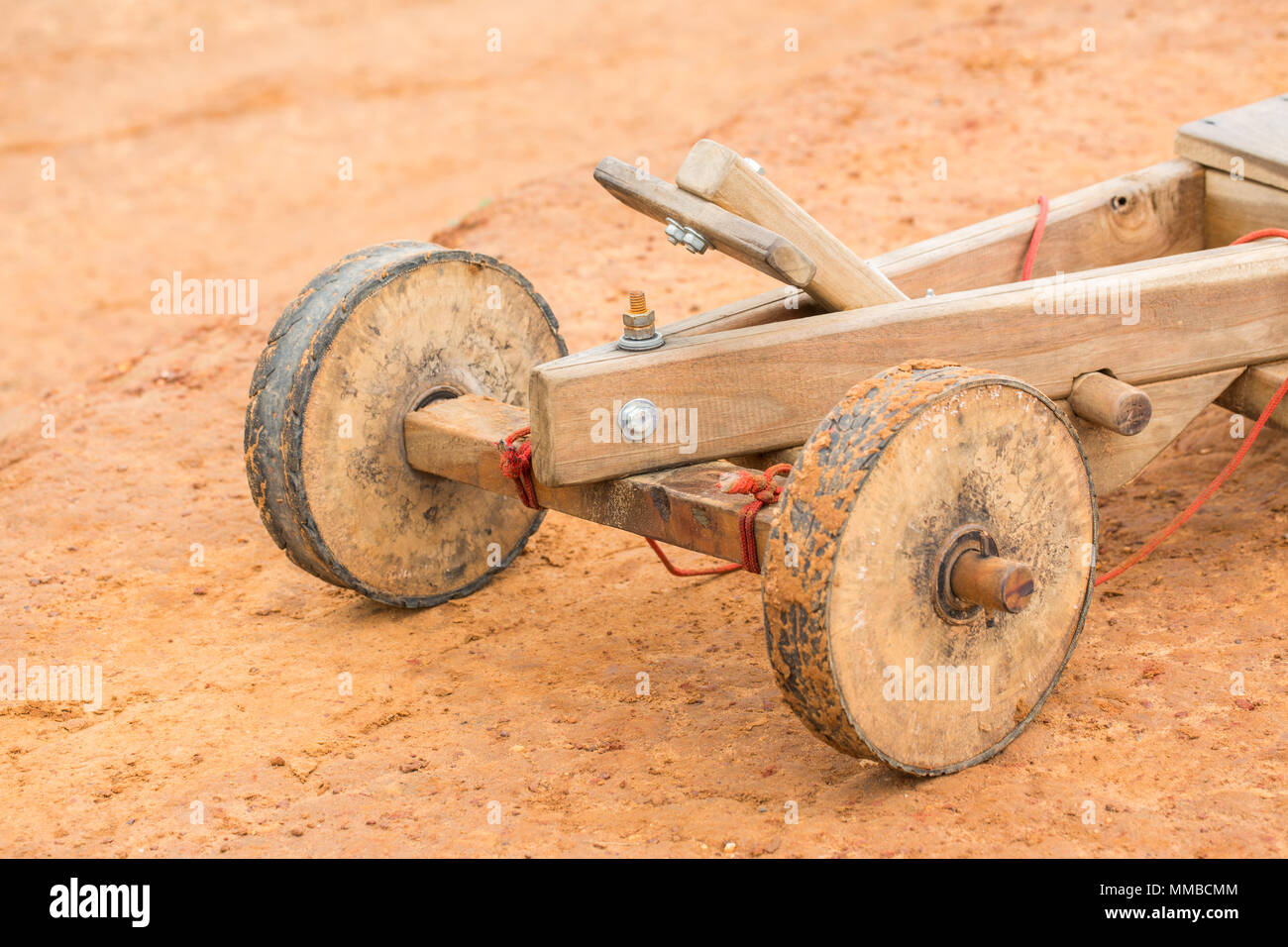 wooden toy wheelbarrow
