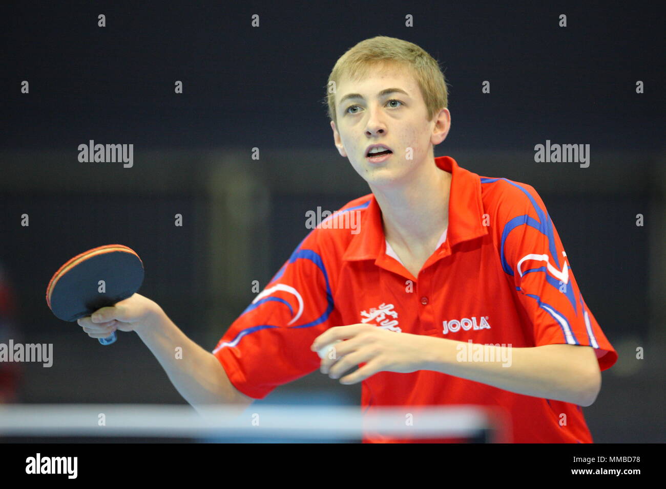 UK Sport - London 2012 Olympic test event Table Tennis, Liam Pitchford,  Excel London. 23 November 2011 Stock Photo - Alamy