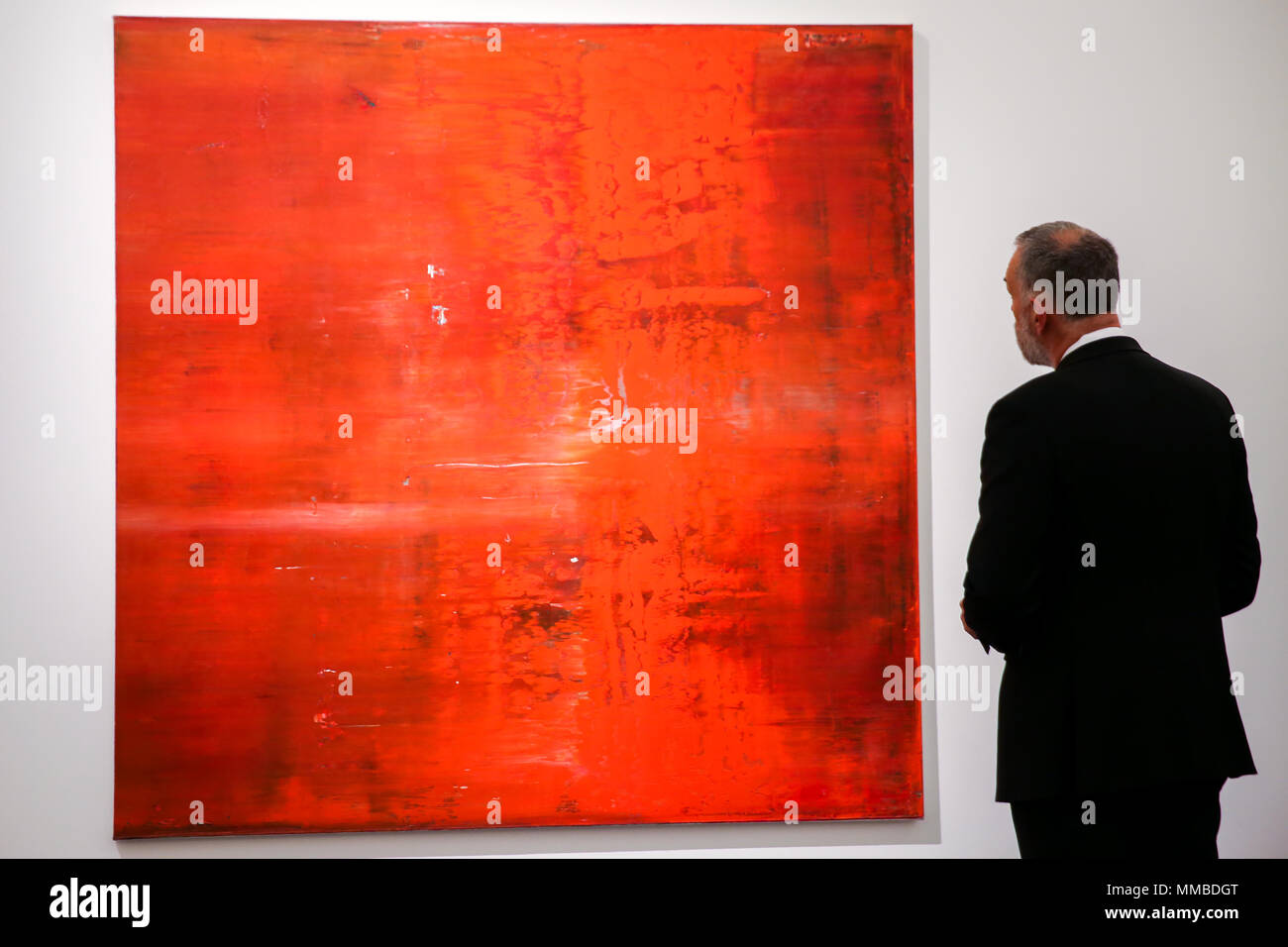 Abstraktes Bild by Gerhard Richter (Est $15 - $20m) as Sotheby's London unveils masterwork highlights of contemporary, impressionist & modern art; the auction will be held in New York on 14 May 2018.  Featuring: atmosphere Where: London, United Kingdom When: 09 Apr 2018 Credit: Dinendra Haria/WENN Stock Photo