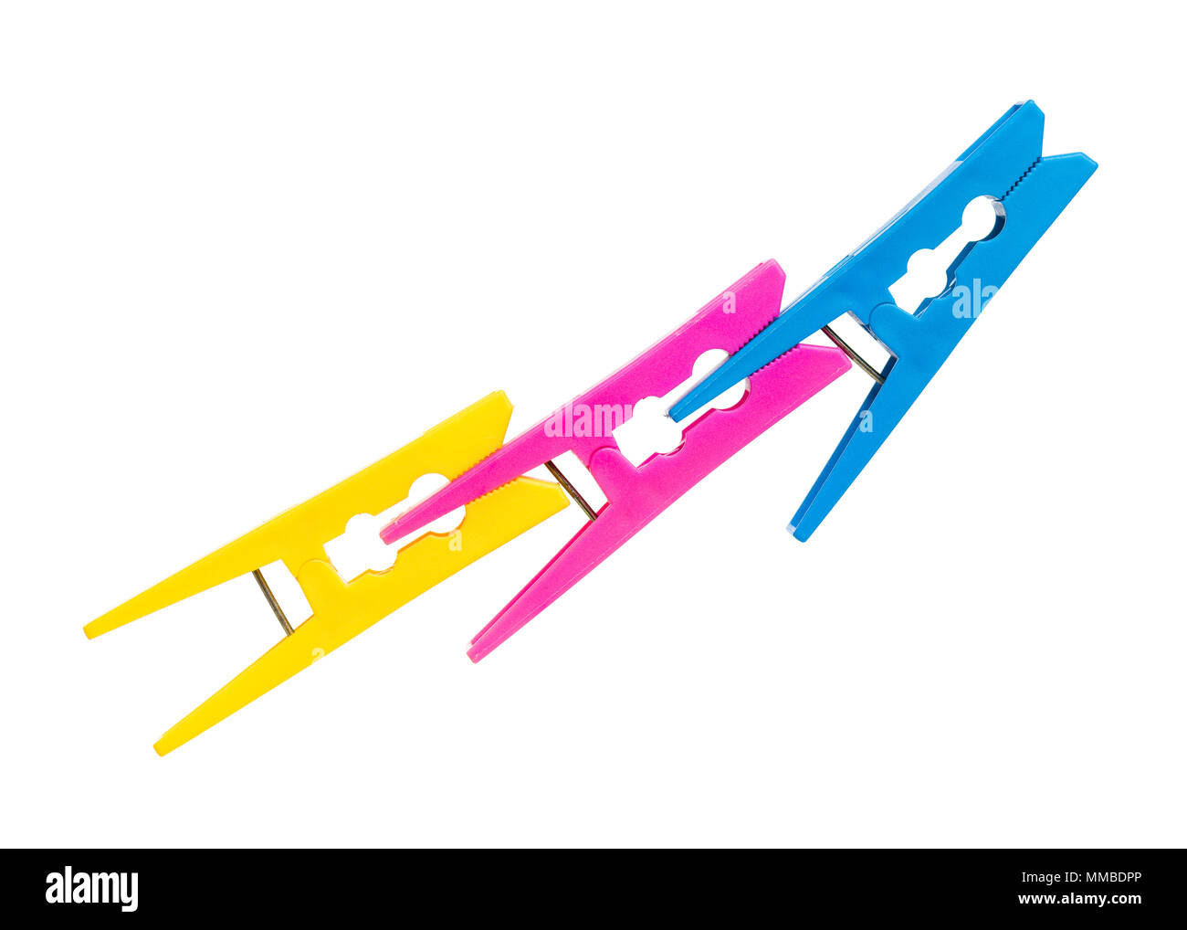 Color clothespin on white Stock Photo Alamy