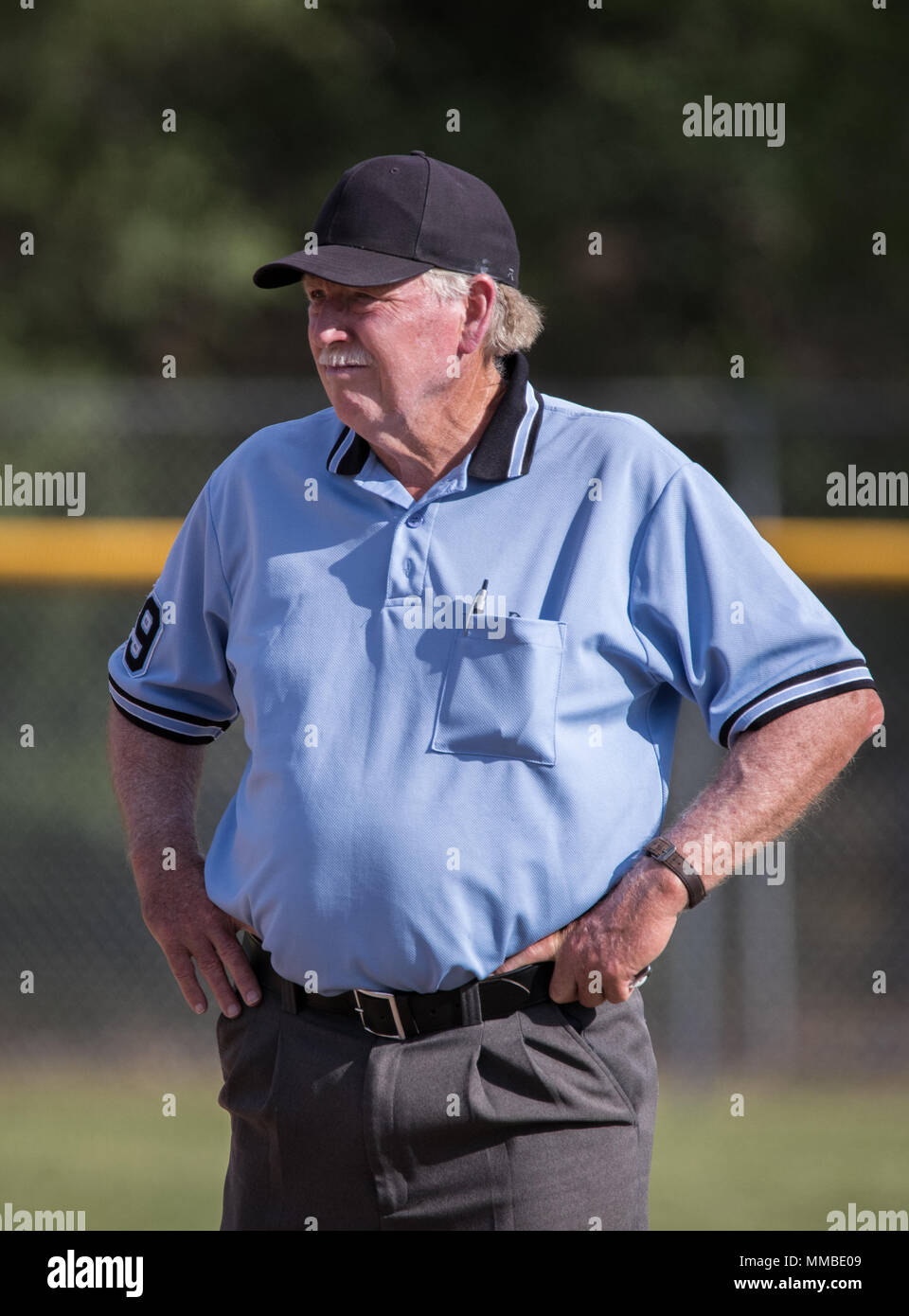 Baseball Umpire and referees at a baseball game in Redding, California