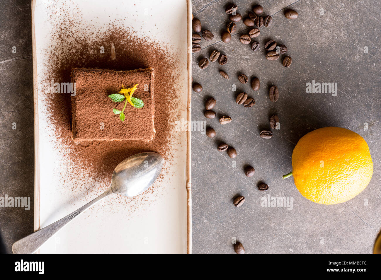 Italian Dessert Tiramisu with Mascarpone Cheese and Espresso Coffee Stock Photo Alamy