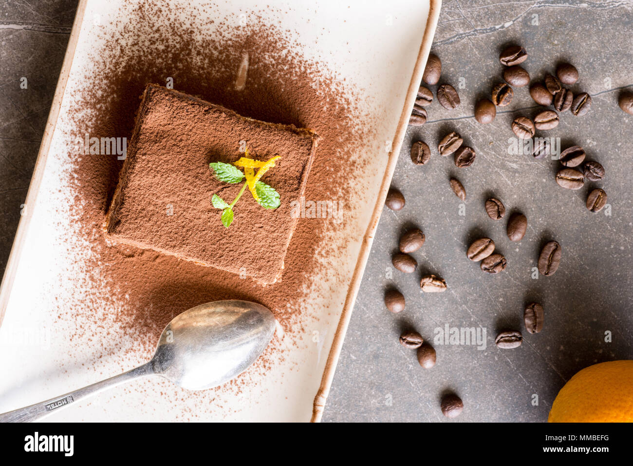 Italian Dessert Tiramisu with Mascarpone Cheese and Espresso Coffee Stock Photo Alamy