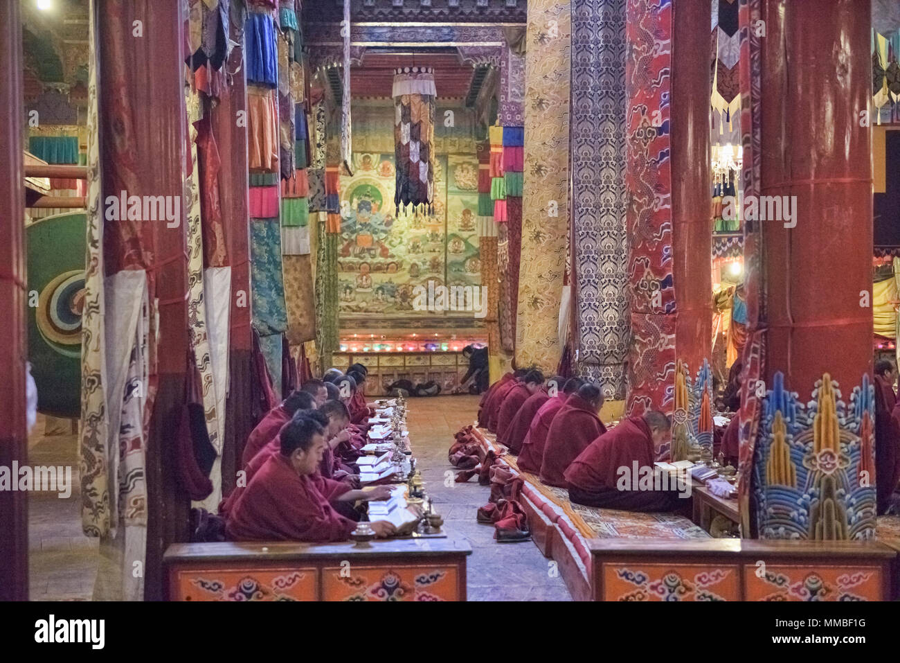 Bodhnath, Nepal. Tassels and Fabric Decorating the inside of the