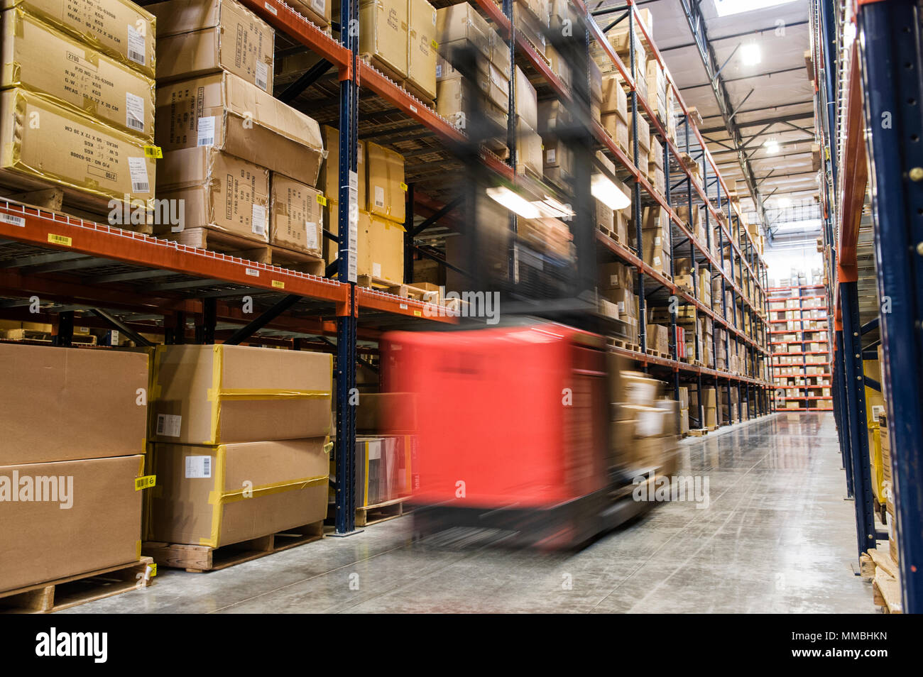 Paper Pallet Placed On Warehouse Stock Photo 1195457248