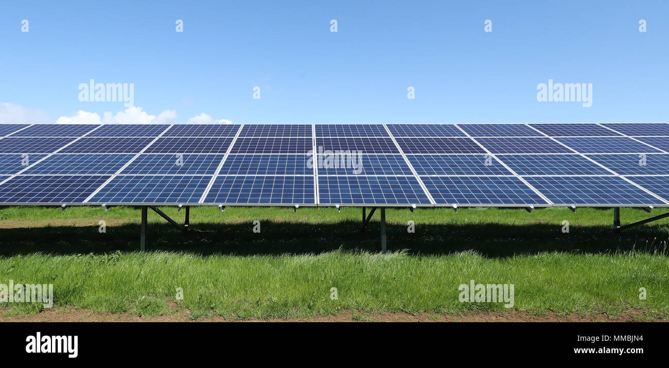 A view of the new &pound;7 million solar farm at Dunore, which will supply electricity to NI Water&Otilde;s Dunore Water Treatment works in South Antrim. Stock Photo