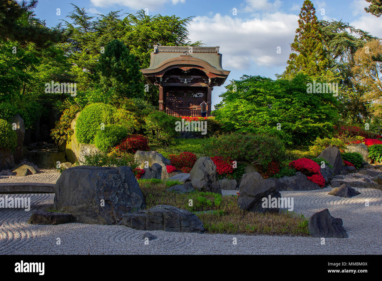 a fascinating photograph of the Japanese garden in Kew Gardens; London, England Stock Photo