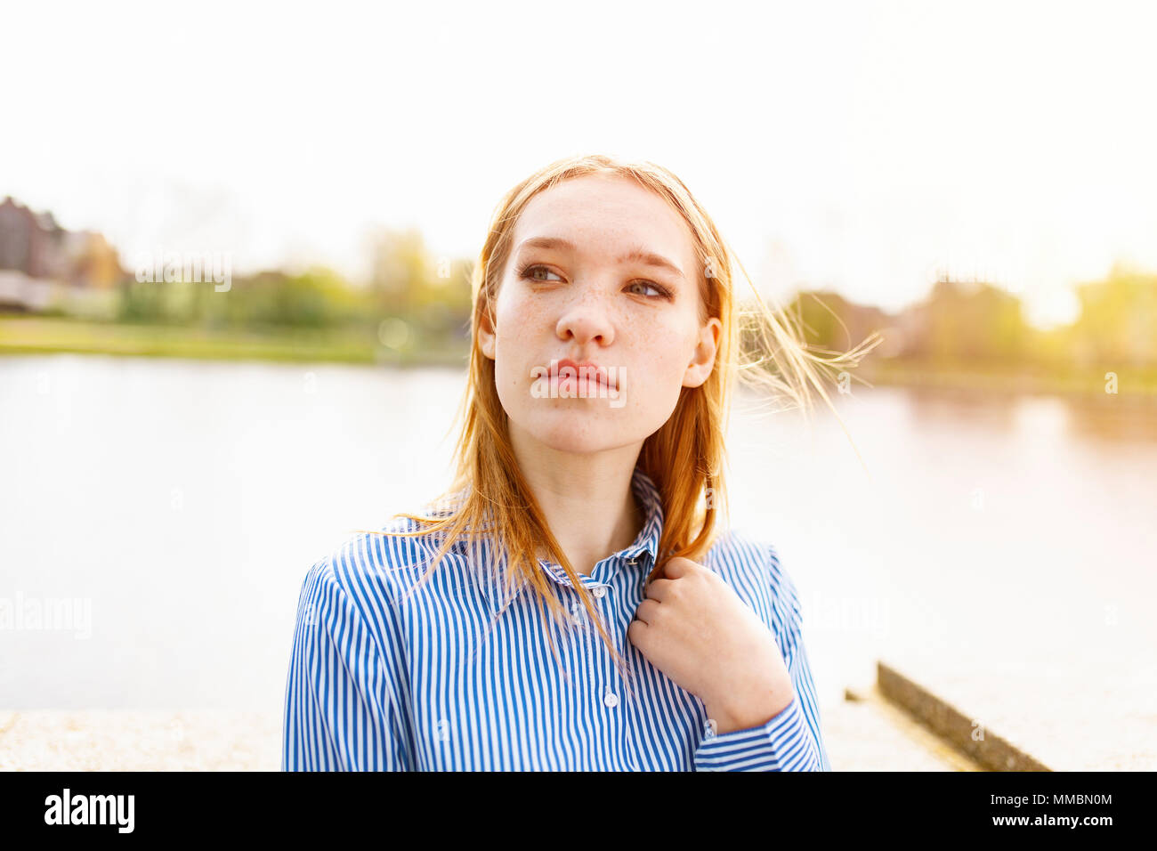 Young red haired girl Stock Photo - Alamy