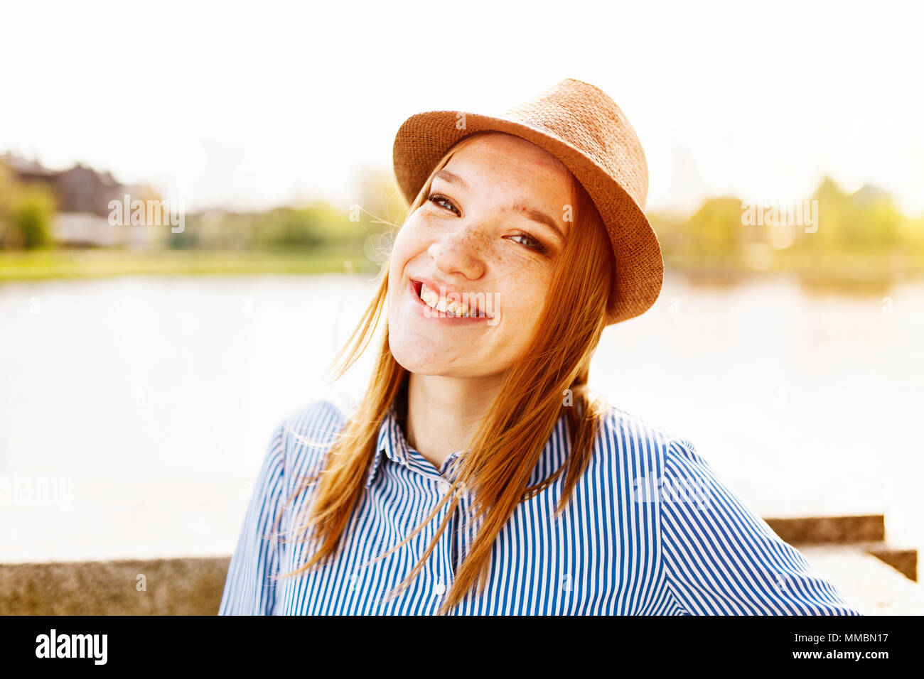 Young red haired girl Stock Photo