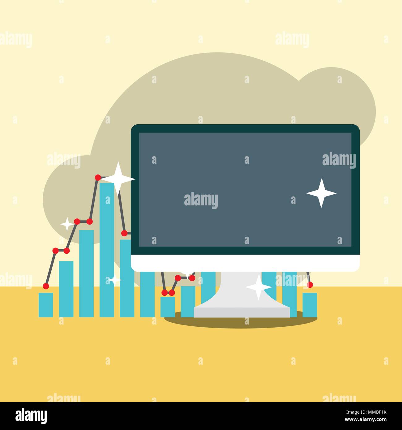 business office equipment Stock Vector