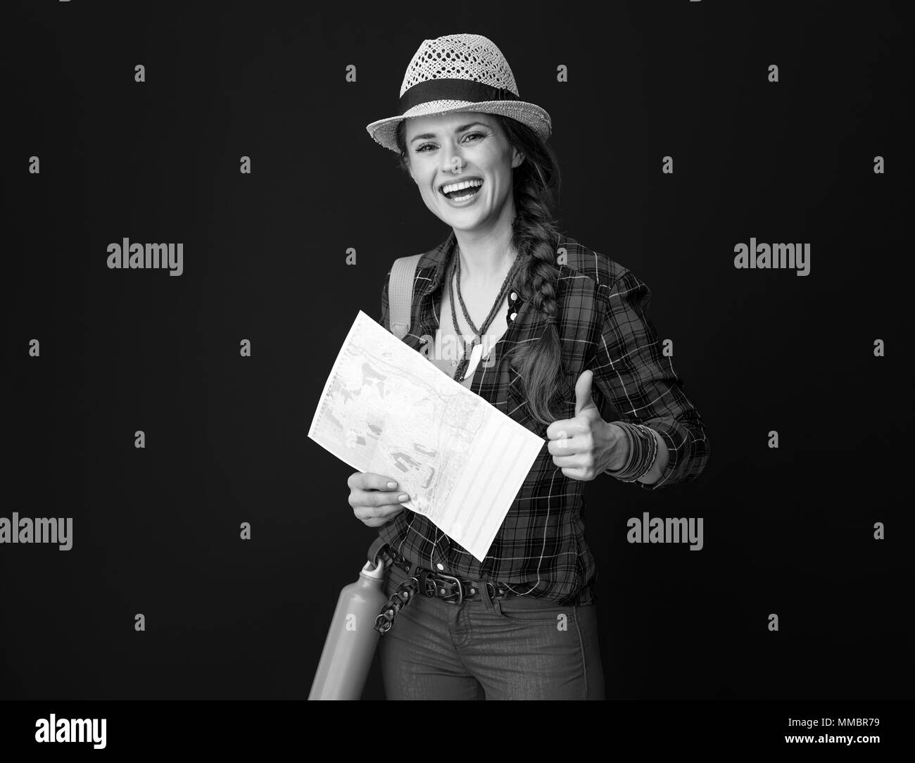 Map showing journey Black and White Stock Photos & Images - Alamy
